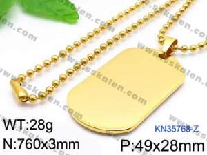 SS Gold-Plating Necklace - KN35768-Z