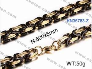 SS Gold-Plating Necklace - KN35783-Z