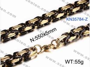 SS Gold-Plating Necklace - KN35784-Z