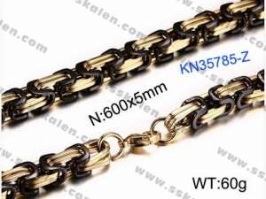 SS Gold-Plating Necklace - KN35785-Z