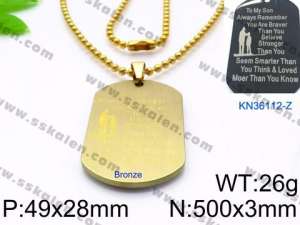 SS Gold-Plating Necklace - KN36112-Z