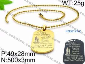 SS Gold-Plating Necklace - KN36121-Z