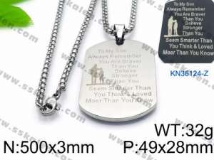 Stainless Steel Necklace - KN36124-Z