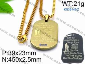 SS Gold-Plating Necklace - KN36145-Z