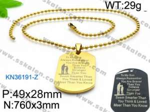 SS Gold-Plating Necklace - KN36191-Z