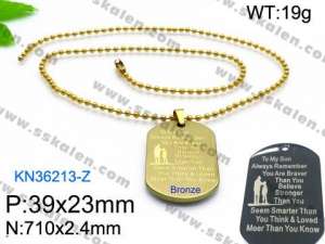 SS Gold-Plating Necklace - KN36213-Z