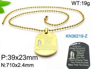 SS Gold-Plating Necklace - KN36219-Z