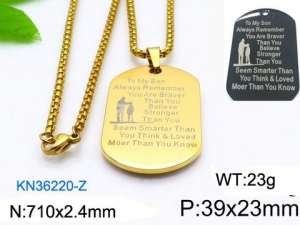 SS Gold-Plating Necklace - KN36220-Z