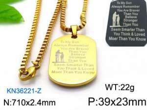SS Gold-Plating Necklace - KN36221-Z