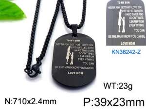 Stainless Steel Black-plating Necklace - KN36242-Z