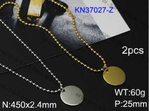 SS Gold-Plating Necklace - KN37027-Z
