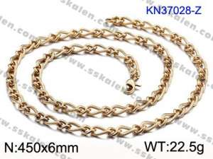 SS Gold-Plating Necklace - KN37028-Z