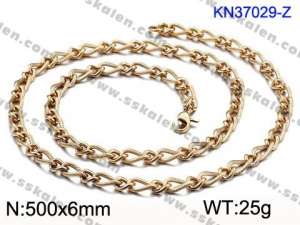 SS Gold-Plating Necklace - KN37029-Z