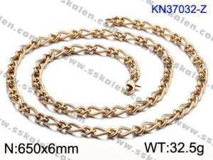 SS Gold-Plating Necklace - KN37032-Z