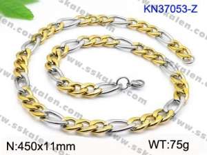 SS Gold-Plating Necklace - KN37053-Z