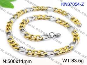 SS Gold-Plating Necklace - KN37054-Z
