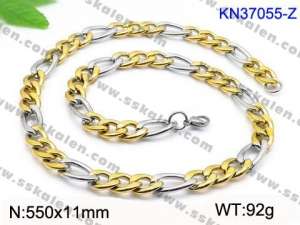 SS Gold-Plating Necklace - KN37055-Z