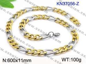 SS Gold-Plating Necklace - KN37056-Z