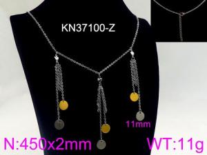 SS Gold-Plating Necklace - KN37100-Z