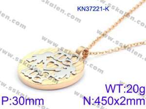 SS Gold-Plating Necklace - KN37221-K