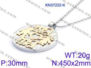 SS Gold-Plating Necklace - KN37222-K