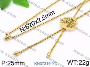 SS Gold-Plating Necklace - KN37316-YD