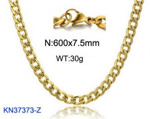 SS Gold-Plating Necklace - KN37373-Z