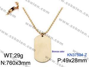SS Gold-Plating Necklace - KN37504-Z