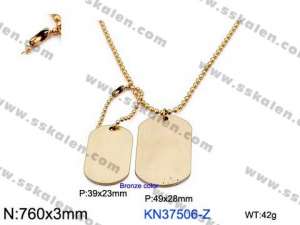 SS Gold-Plating Necklace - KN37506-Z