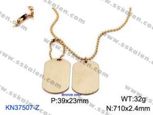 SS Gold-Plating Necklace - KN37507-Z