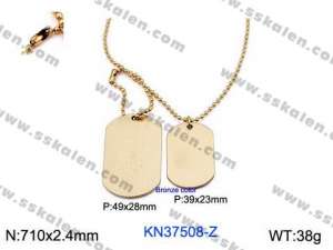 SS Gold-Plating Necklace - KN37508-Z