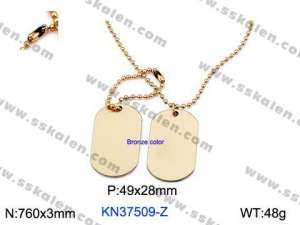 SS Gold-Plating Necklace - KN37509-Z