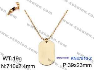 SS Gold-Plating Necklace - KN37510-Z