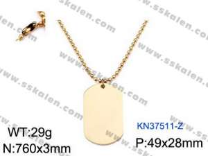 SS Gold-Plating Necklace - KN37511-Z