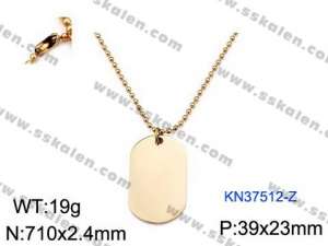 SS Gold-Plating Necklace - KN37512-Z