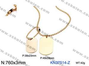SS Gold-Plating Necklace - KN37514-Z