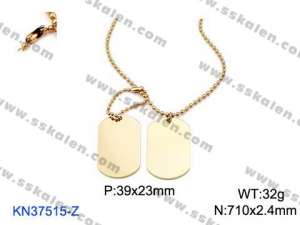 SS Gold-Plating Necklace - KN37515-Z