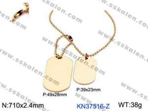 SS Gold-Plating Necklace - KN37516-Z