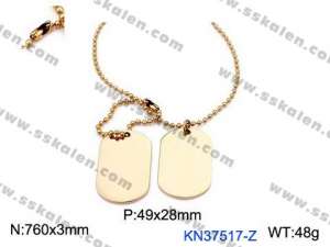 SS Gold-Plating Necklace - KN37517-Z