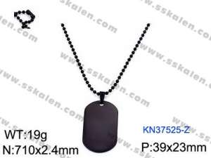 Stainless Steel Black-plating Necklace - KN37525-Z