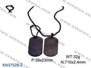 Stainless Steel Black-plating Necklace - KN37528-Z