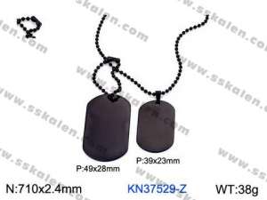 Stainless Steel Black-plating Necklace - KN37529-Z