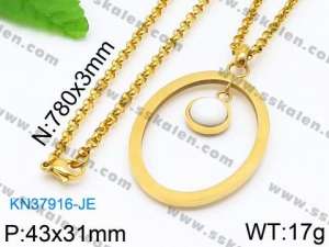 SS Gold-Plating Necklace - KN37916-JE