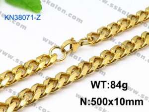 SS Gold-Plating Necklace - KN38071-Z