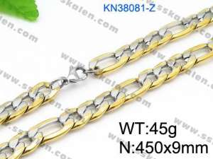 SS Gold-Plating Necklace - KN38081-Z