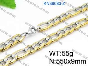 SS Gold-Plating Necklace - KN38083-Z