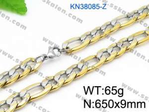 SS Gold-Plating Necklace - KN38085-Z