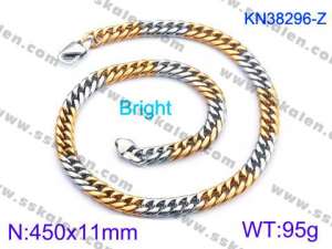 SS Gold-Plating Necklace - KN38296-Z
