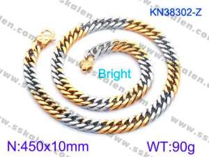 SS Gold-Plating Necklace - KN38302-Z