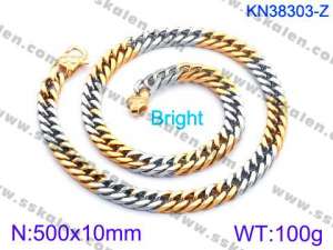 SS Gold-Plating Necklace - KN38303-Z